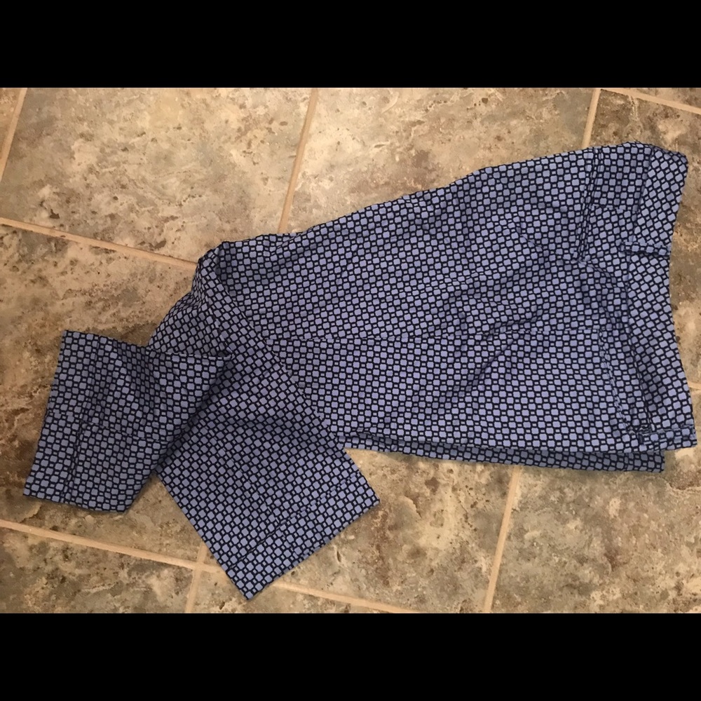 NY & Co blue patterned Crop pant - size 4